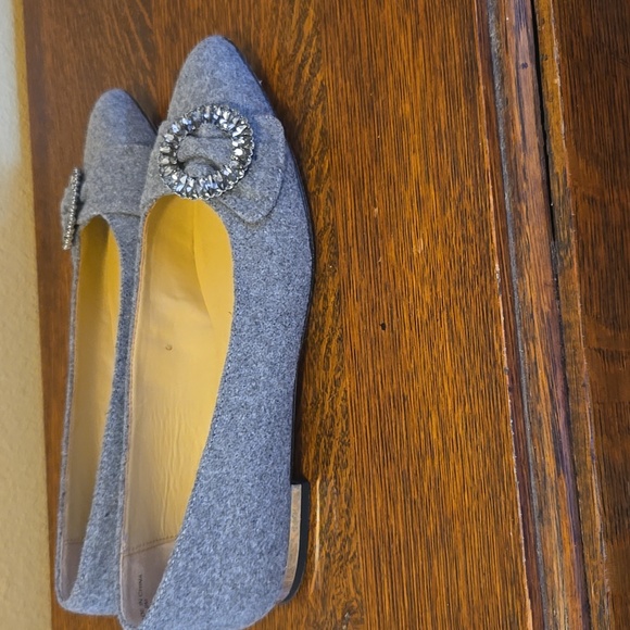 Talbots Gray Flannel Bejeweled Flats - Picture 11 of 13